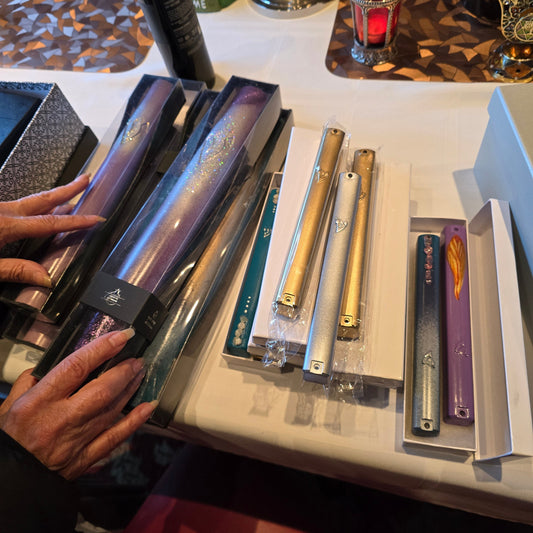 Mezuzah case is a unique piece of art. Hand-painted 20 cm.